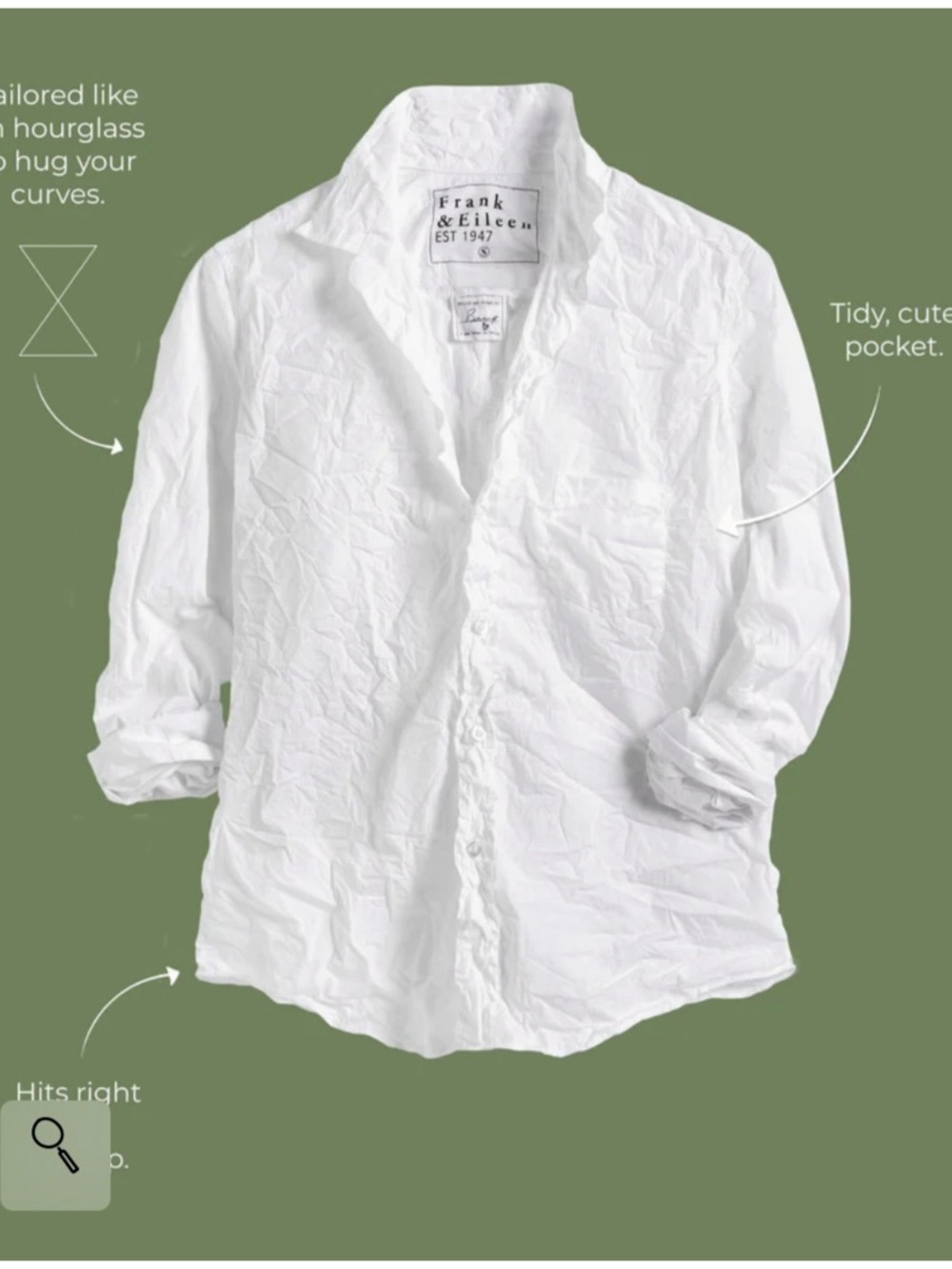 Frank & Eileen White Long-Sleeve Button Front Shirt